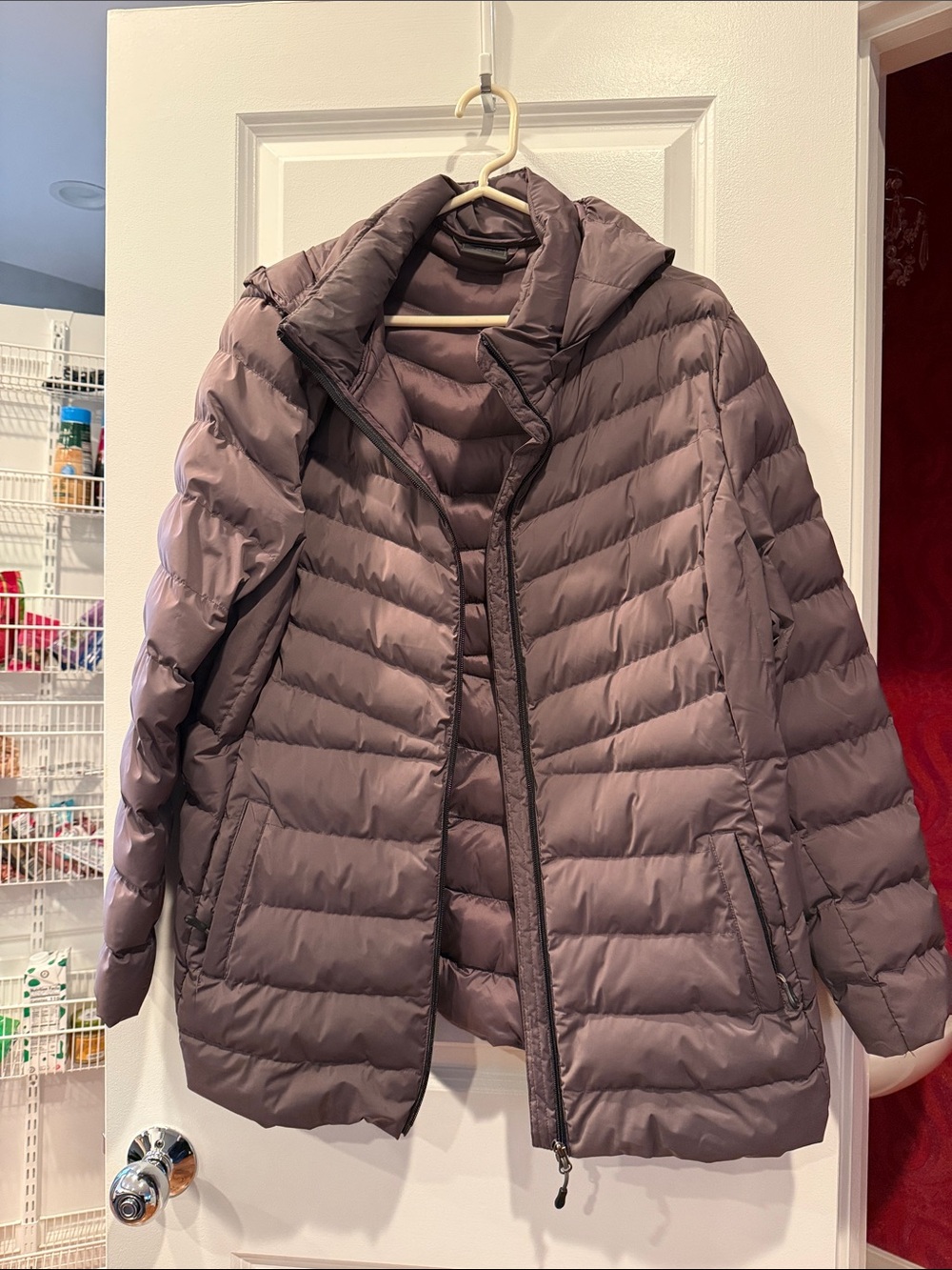 32 Degrees Women's Quilted Puffer Jacket - Mauve Taupe